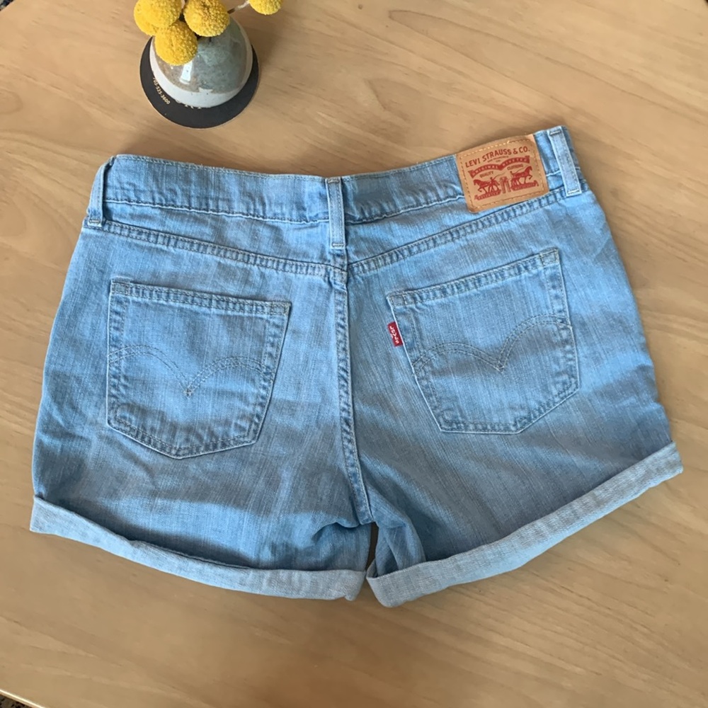 Levi’s Blue Jean Shorts with Cuffed Hem